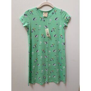 The Beaufort Bonnet Company Polly Play Dress Golf Print Short Sleeve Green Size